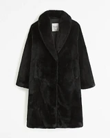 Faux Fur Long-Length Coat