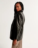 Genuine Leather Blazer