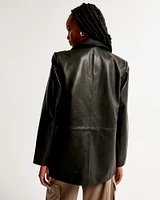 Genuine Leather Blazer