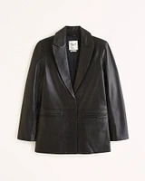 Genuine Leather Blazer