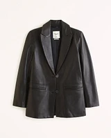 Genuine Leather Blazer