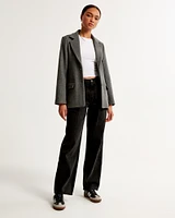 Heavyweight Wool-Blend Blazer Coat