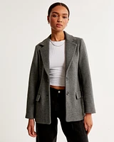 Heavyweight Wool-Blend Blazer Coat