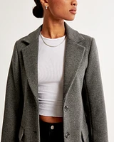 Heavyweight Wool-Blend Blazer Coat