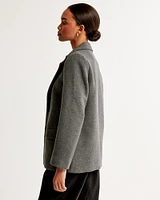 Heavyweight Wool-Blend Blazer Coat