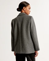 Heavyweight Wool-Blend Blazer Coat