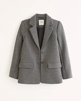 Heavyweight Wool-Blend Blazer Coat