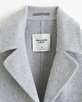 Double-Cloth Wool-Blend Blazer Coat