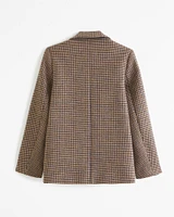 Heavyweight Wool-Blend Blazer Coat