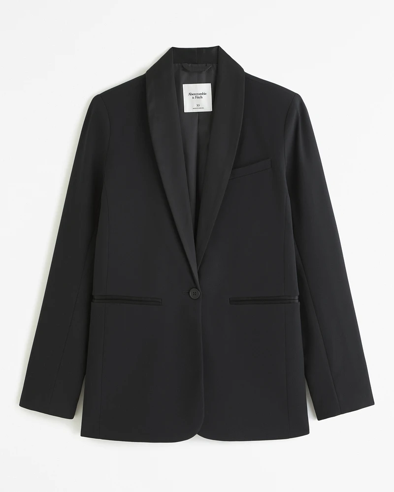 Satin Trim Party Blazer