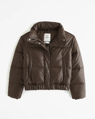 Vegan Leather Mini Ultra Puffer