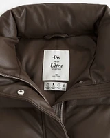Vegan Leather Mini Ultra Puffer
