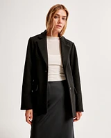 Heavyweight Wool-Blend Blazer Coat