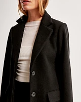 Heavyweight Wool-Blend Blazer Coat