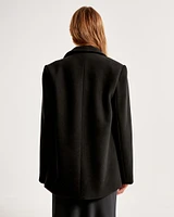 Heavyweight Wool-Blend Blazer Coat