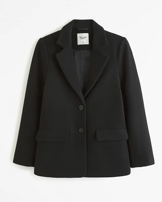 Heavyweight Wool-Blend Blazer Coat