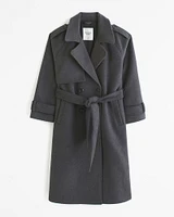 Wool-Blend Trench Coat