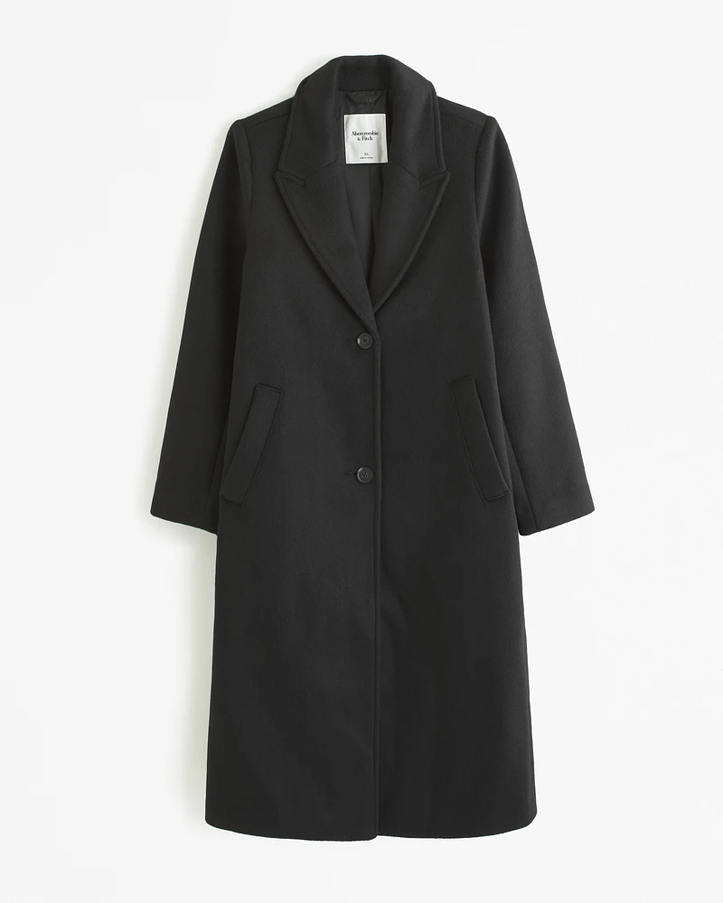 Wool-Blend Tailored Topcoat