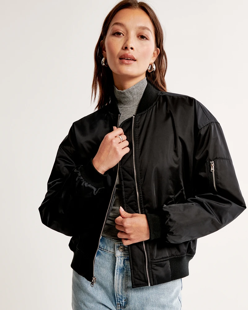 Nylon Bomber Jacket