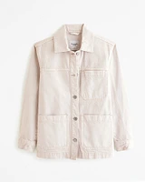 Drapey Denim Shirt Jacket