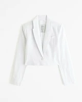 Premium Linen Cropped Blazer