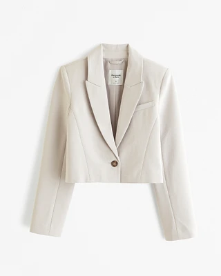 Premium Linen Cropped Blazer