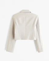 Premium Linen Cropped Blazer