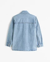 Drapey Denim Shirt Jacket