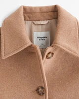 Wool-Blend Short Coat