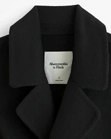 Double-Cloth Belted Wool-Blend Coat