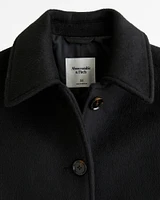 Wool-Blend Short Coat