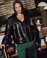 Vegan Leather Moto Jacket