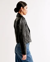 Vegan Leather Moto Jacket