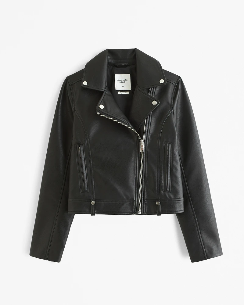 Vegan Leather Moto Jacket