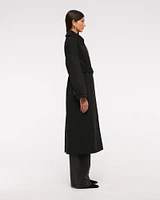 Wool-Blend Belted Coat