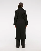 Wool-Blend Belted Coat