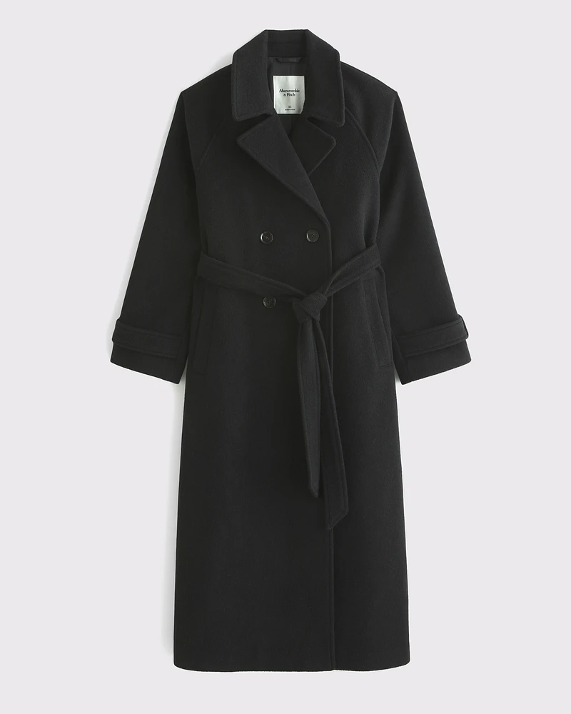 Wool-Blend Trench Coat