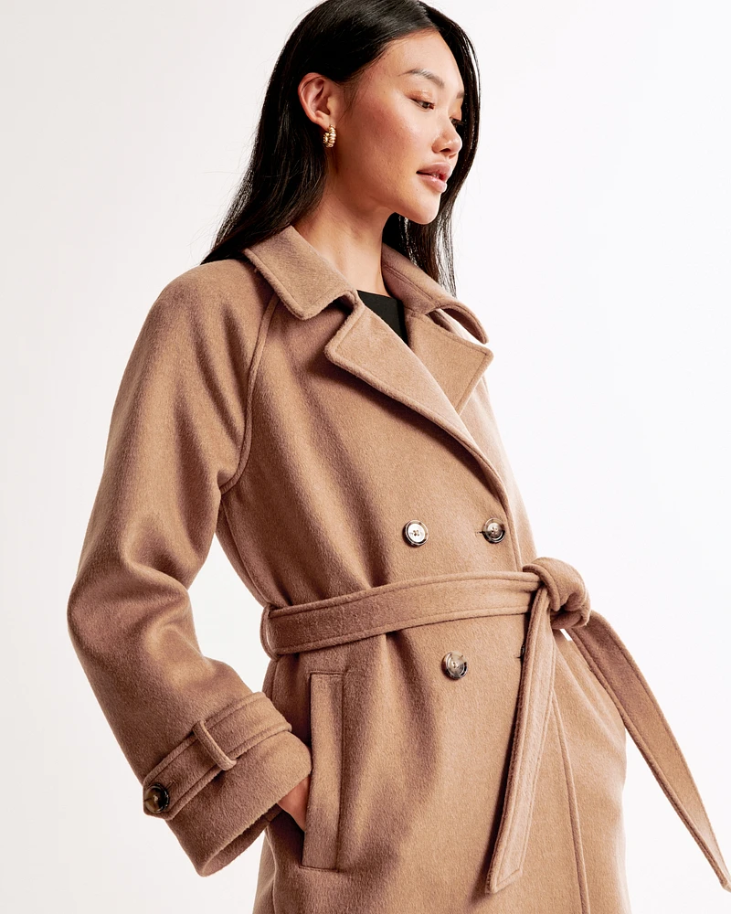 Wool-Blend Trench Coat