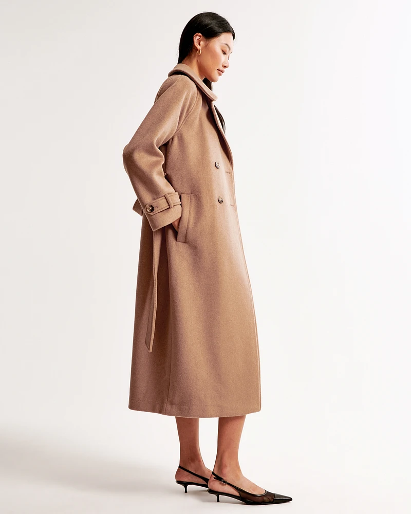 Wool-Blend Trench Coat