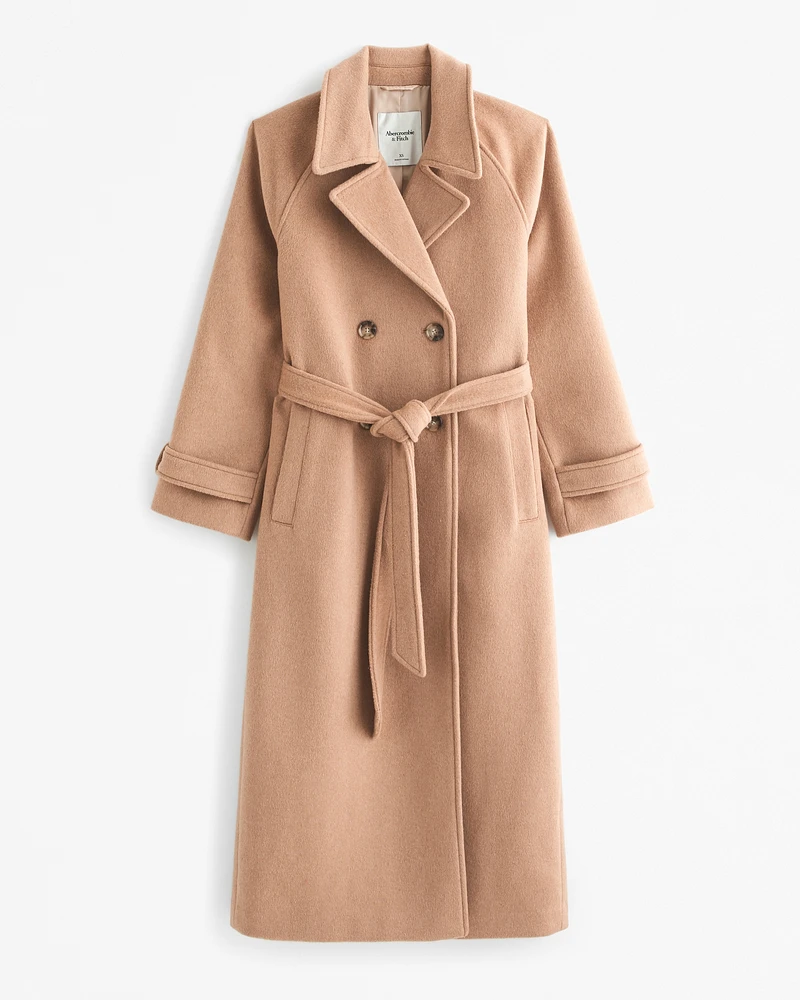Wool-Blend Trench Coat