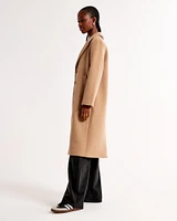 Wool-Blend Tailored Topcoat