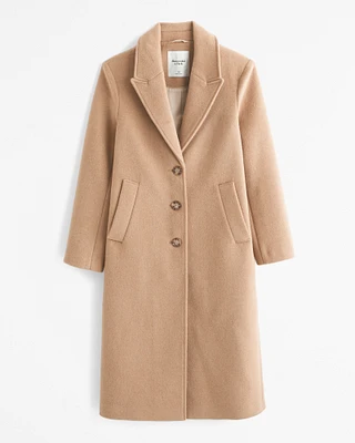 Wool-Blend Tailored Topcoat