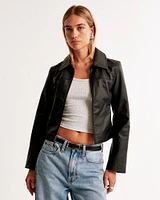 Vegan Leather Zip Jacket