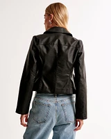 Vegan Leather Zip Jacket