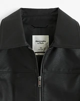 Vegan Leather Zip Jacket