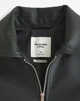 Vegan Leather Utility Jacket