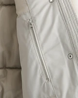 Vegan Leather Short Puffer