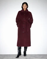 Belted Wool-Blend Coat