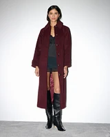 Belted Wool-Blend Coat