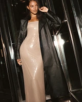 Vegan Leather Trench Coat